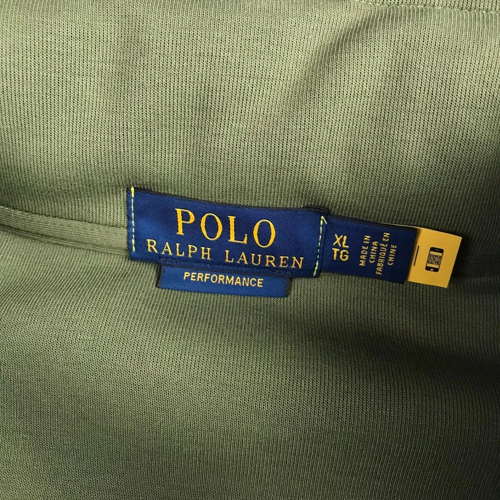 Polo Ralph Lauren Hooded 1/4 Zip Water-Repellent Hybrid Sweatshirt Mens XL Green